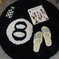 8 ball round rug