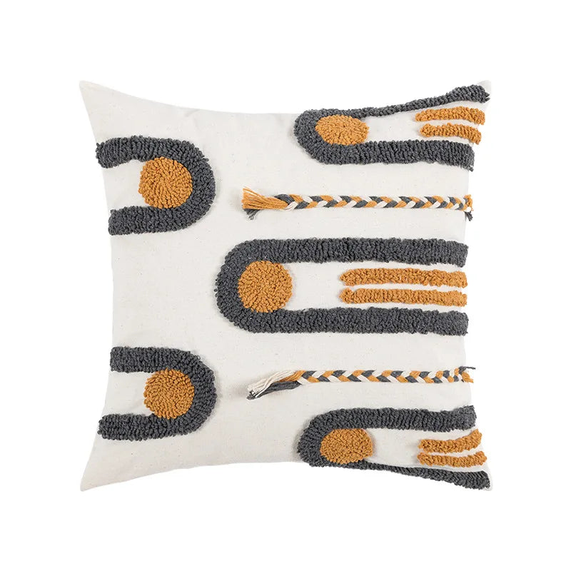 Bohemian Embroidered Tassel Cushion Cover