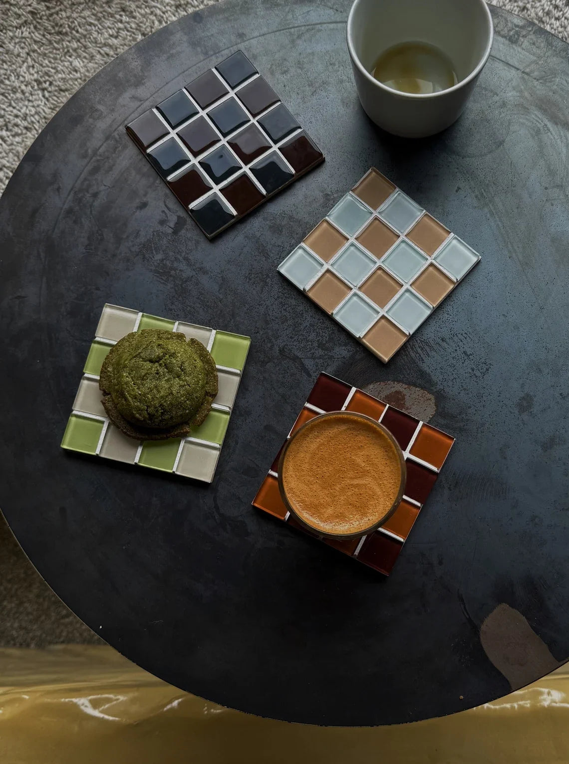 Mosaic glass style tile coaster