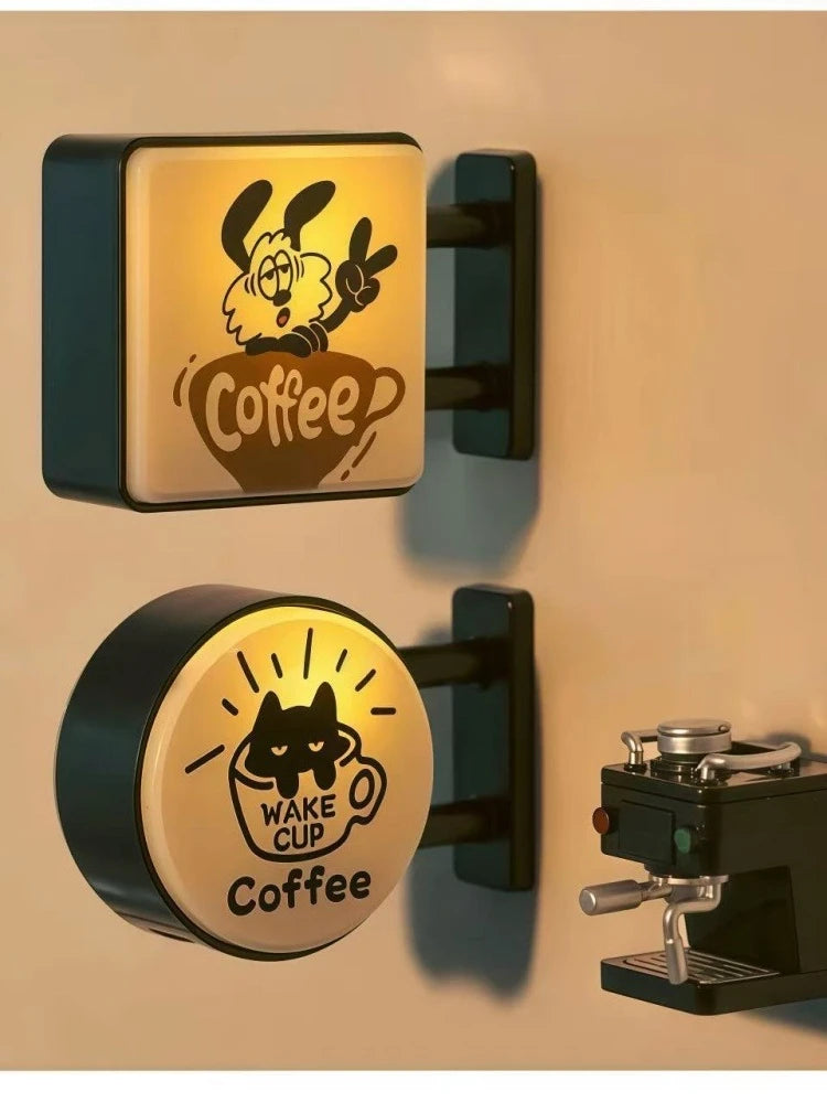 Retro coffee fridge magnet