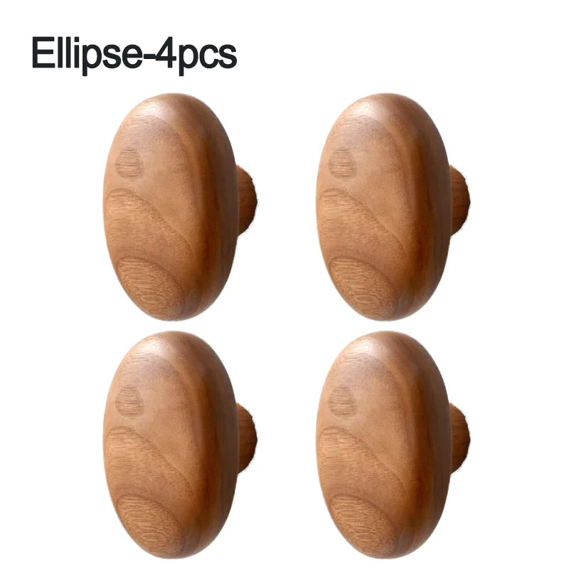 Pebble Shape Wooden Wall Hook