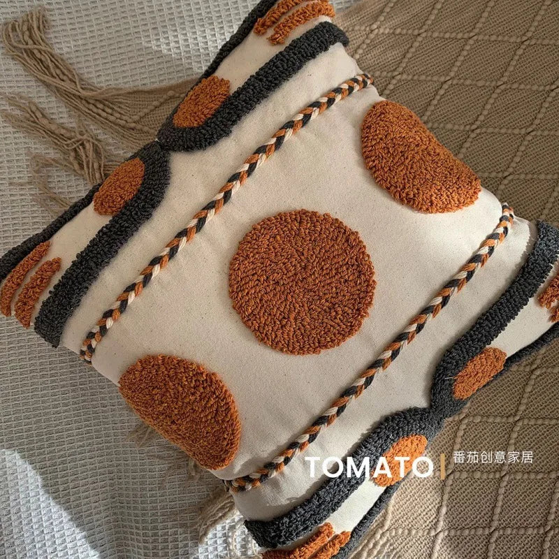 Bohemian Embroidered Tassel Cushion Cover