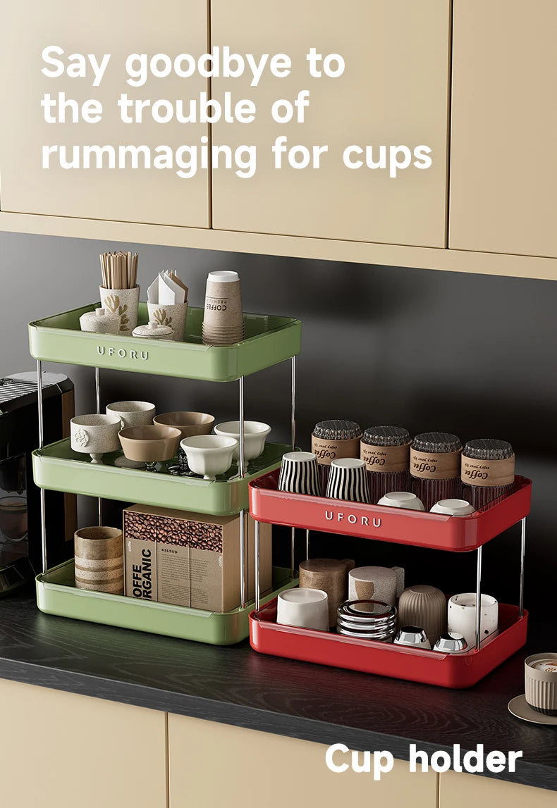 Double layer kitchen organiser