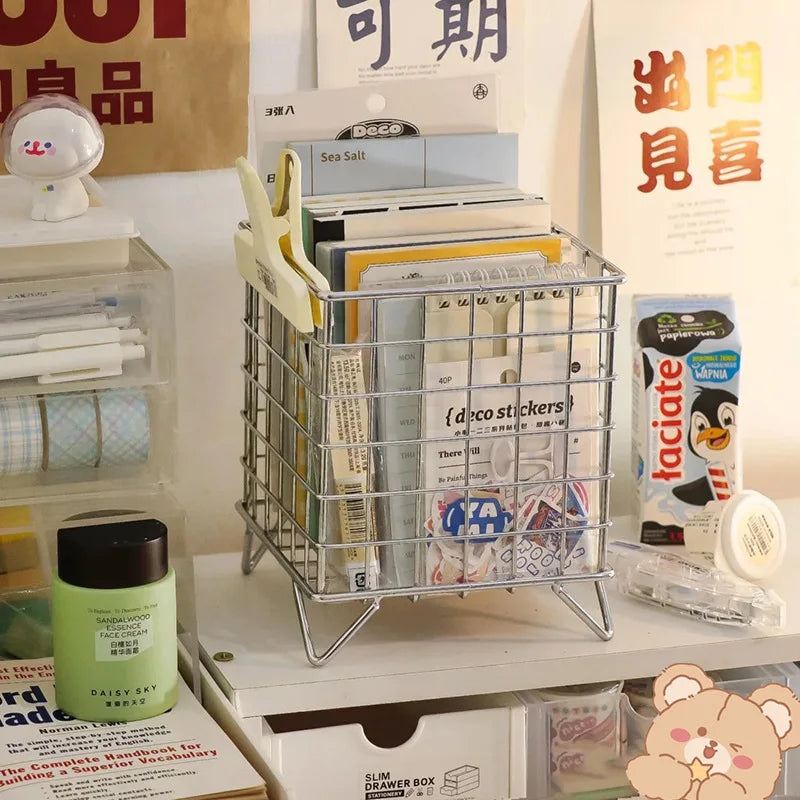 Wire storage basket