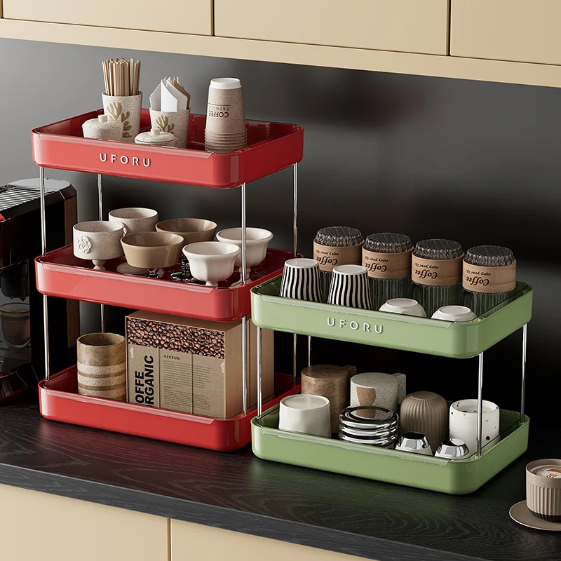 Double layer kitchen organiser