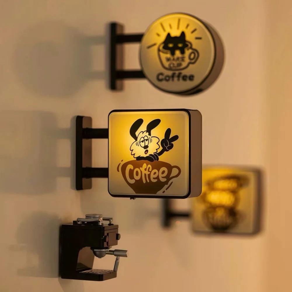 Retro coffee fridge magnet