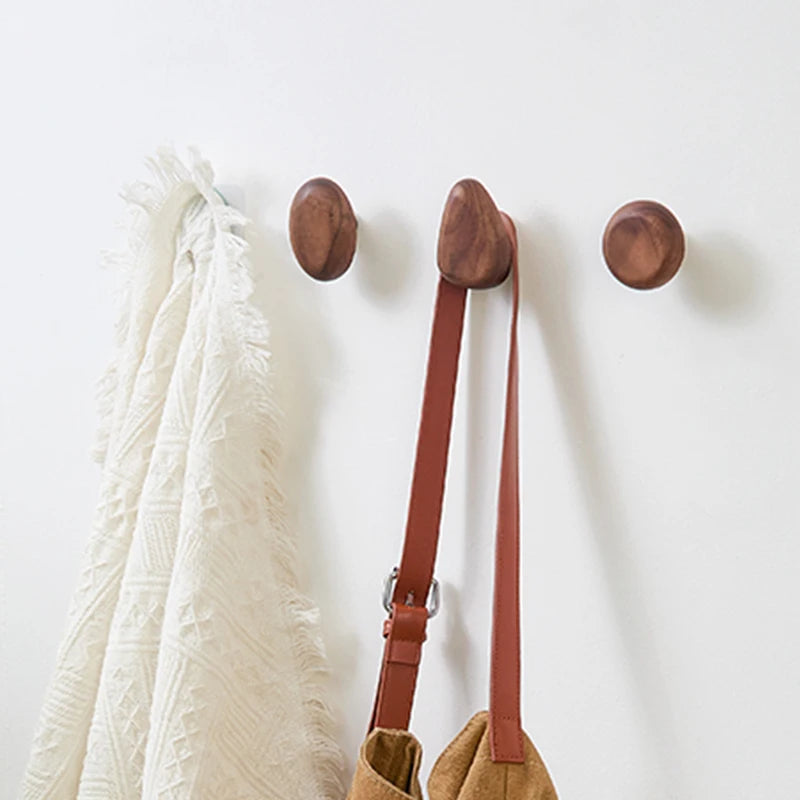 Pebble Shape Wooden Wall Hook