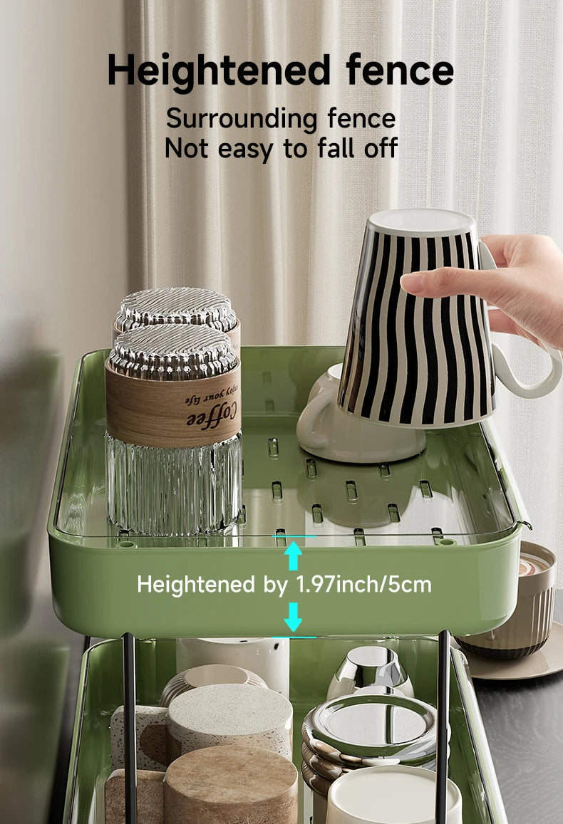 Double layer kitchen organiser