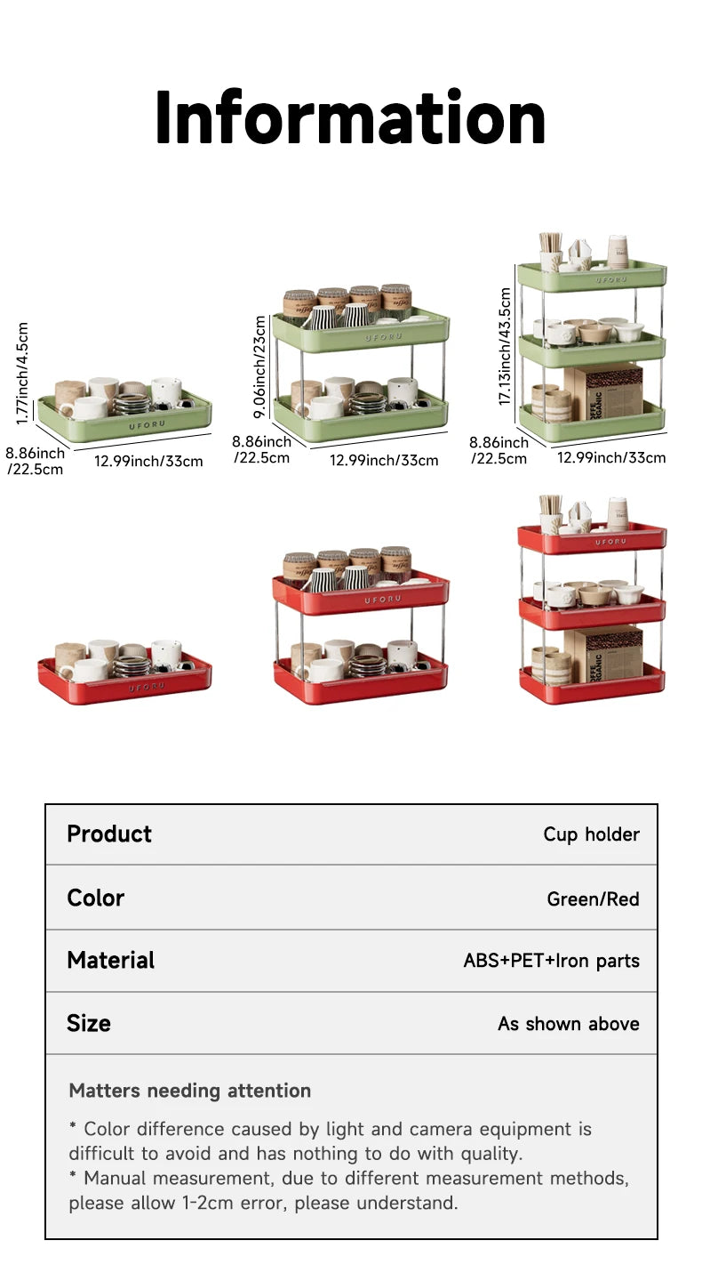 Double layer kitchen organiser