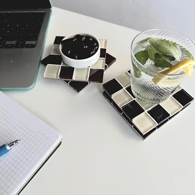Mosaic glass style tile coaster