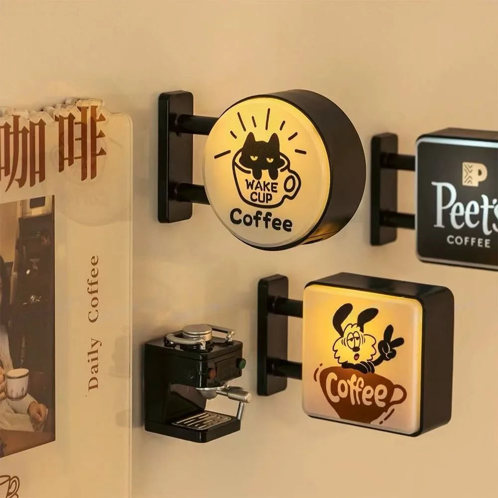 Retro coffee fridge magnet