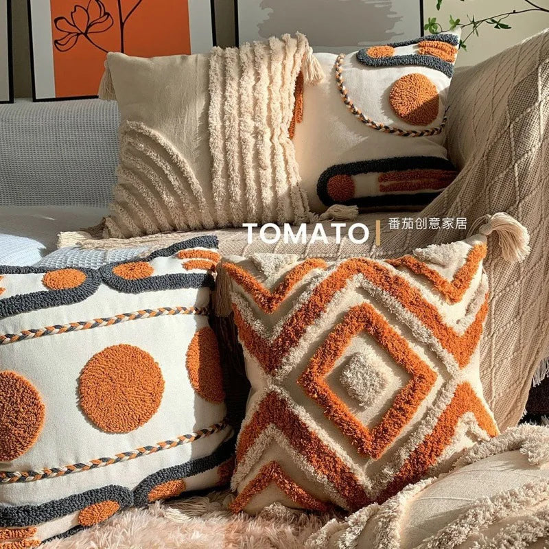 Bohemian Embroidered Tassel Cushion Cover