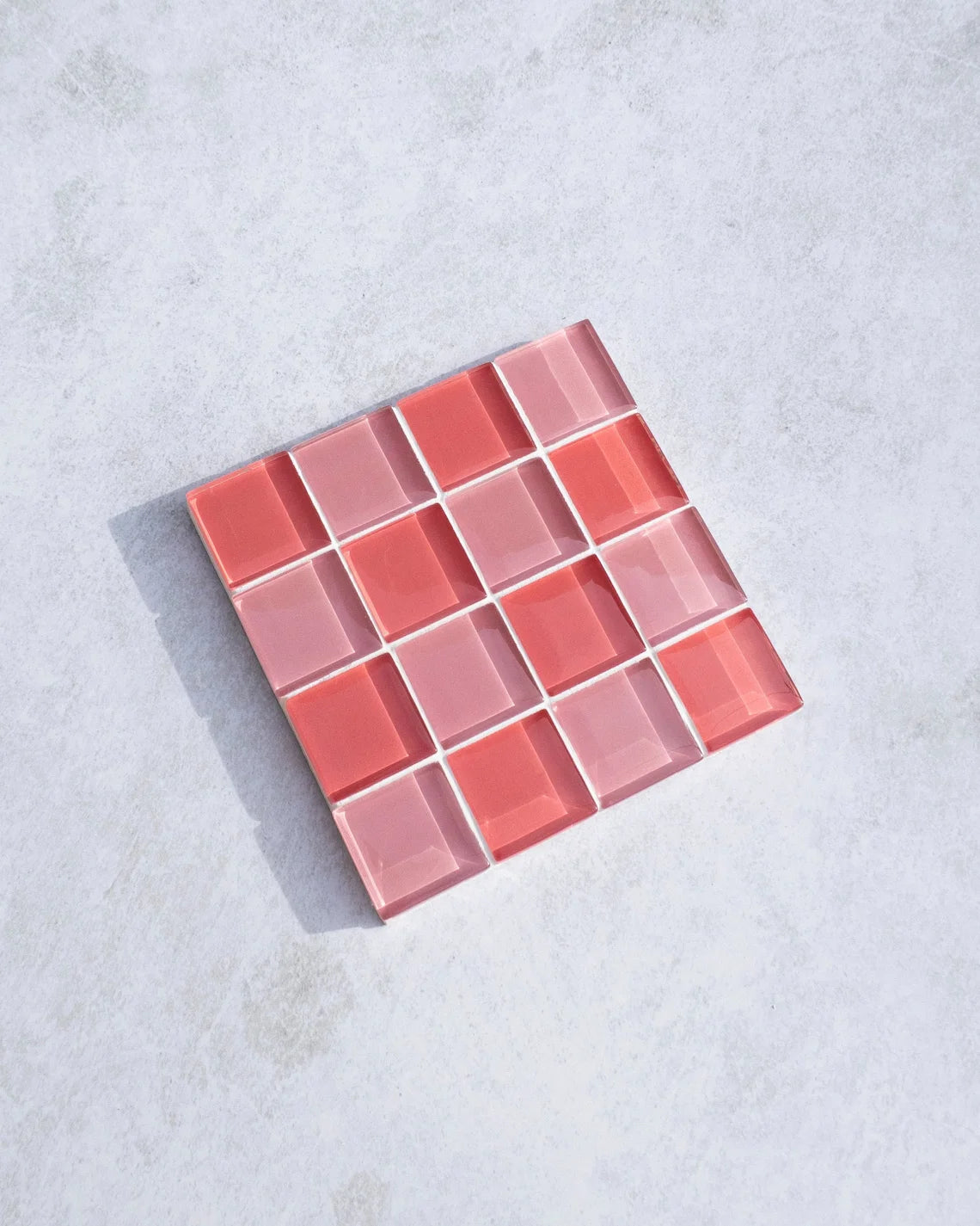 Mosaic glass style tile coaster