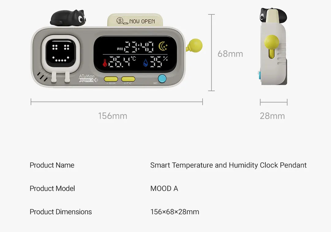 Smart Desktop Temperature & Humidity Clock