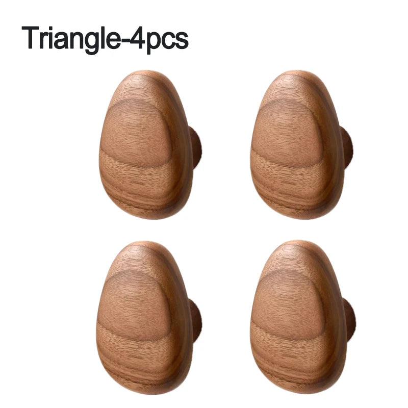 Pebble Shape Wooden Wall Hook