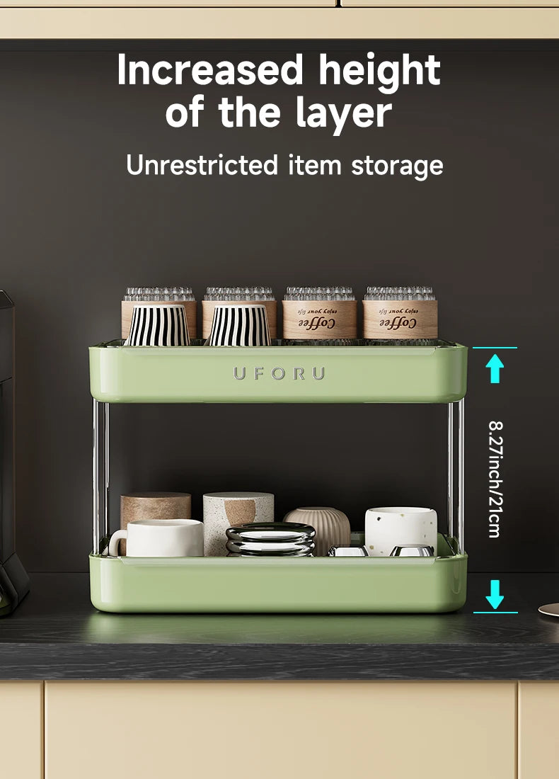 Double layer kitchen organiser