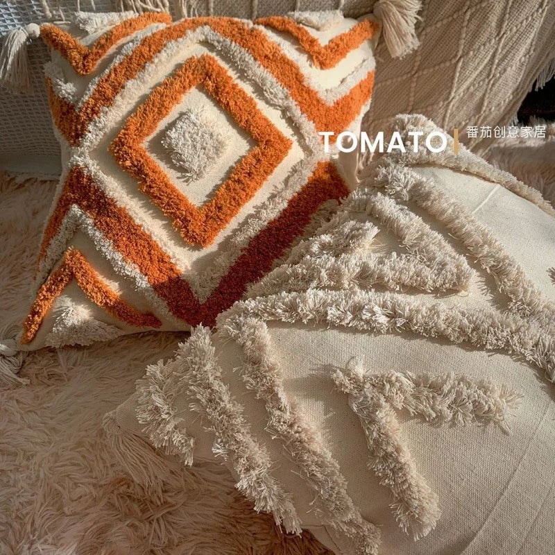 Bohemian Embroidered Tassel Cushion Cover