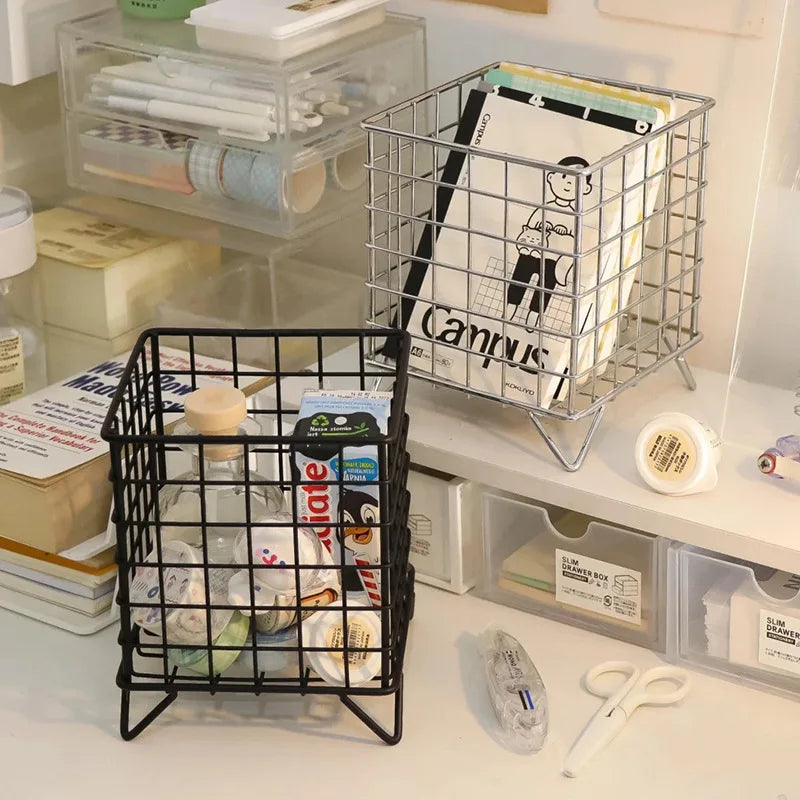 Wire storage basket