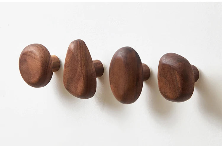 Pebble Shape Wooden Wall Hook