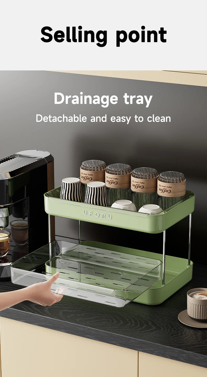 Double layer kitchen organiser