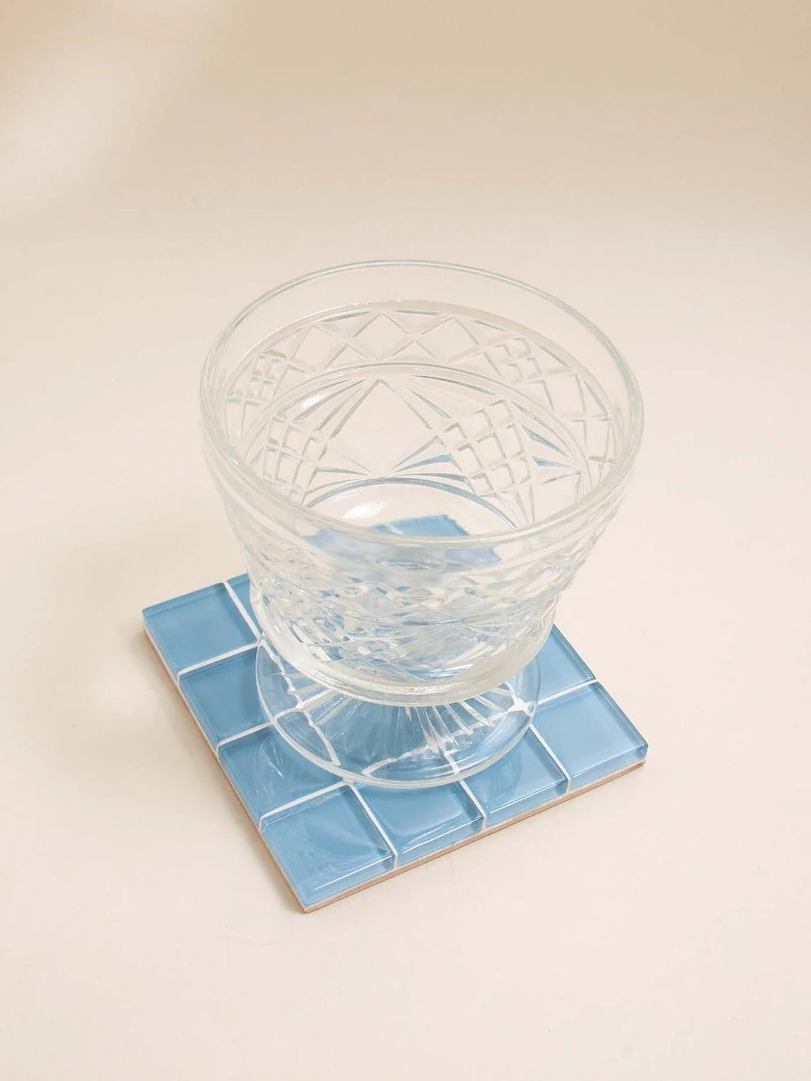 Mosaic glass style tile coaster