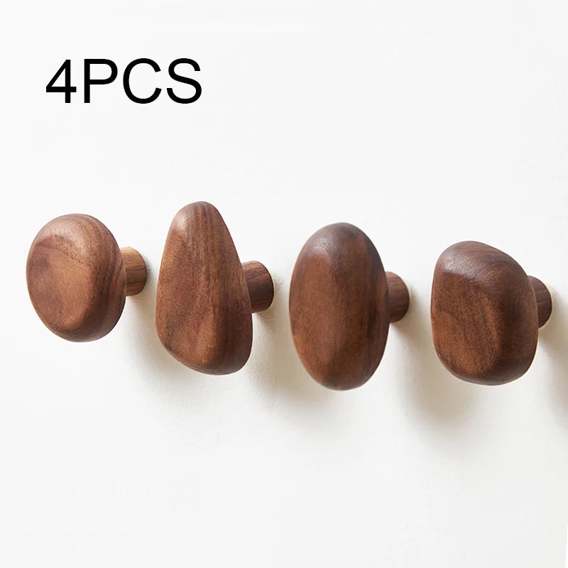 Pebble Shape Wooden Wall Hook