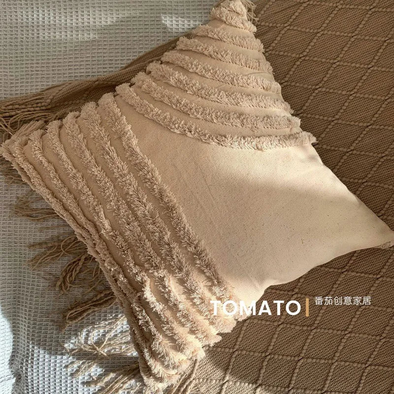 Bohemian Embroidered Tassel Cushion Cover