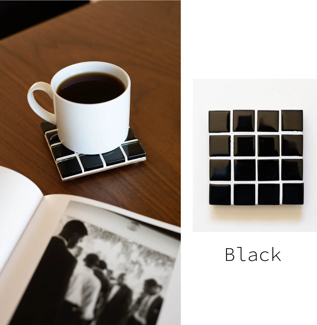 Mosaic glass style tile coaster