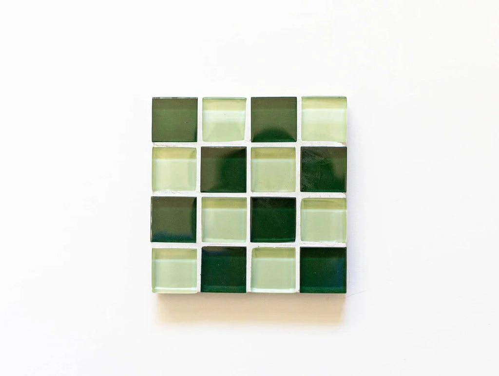 Mosaic glass style tile coaster
