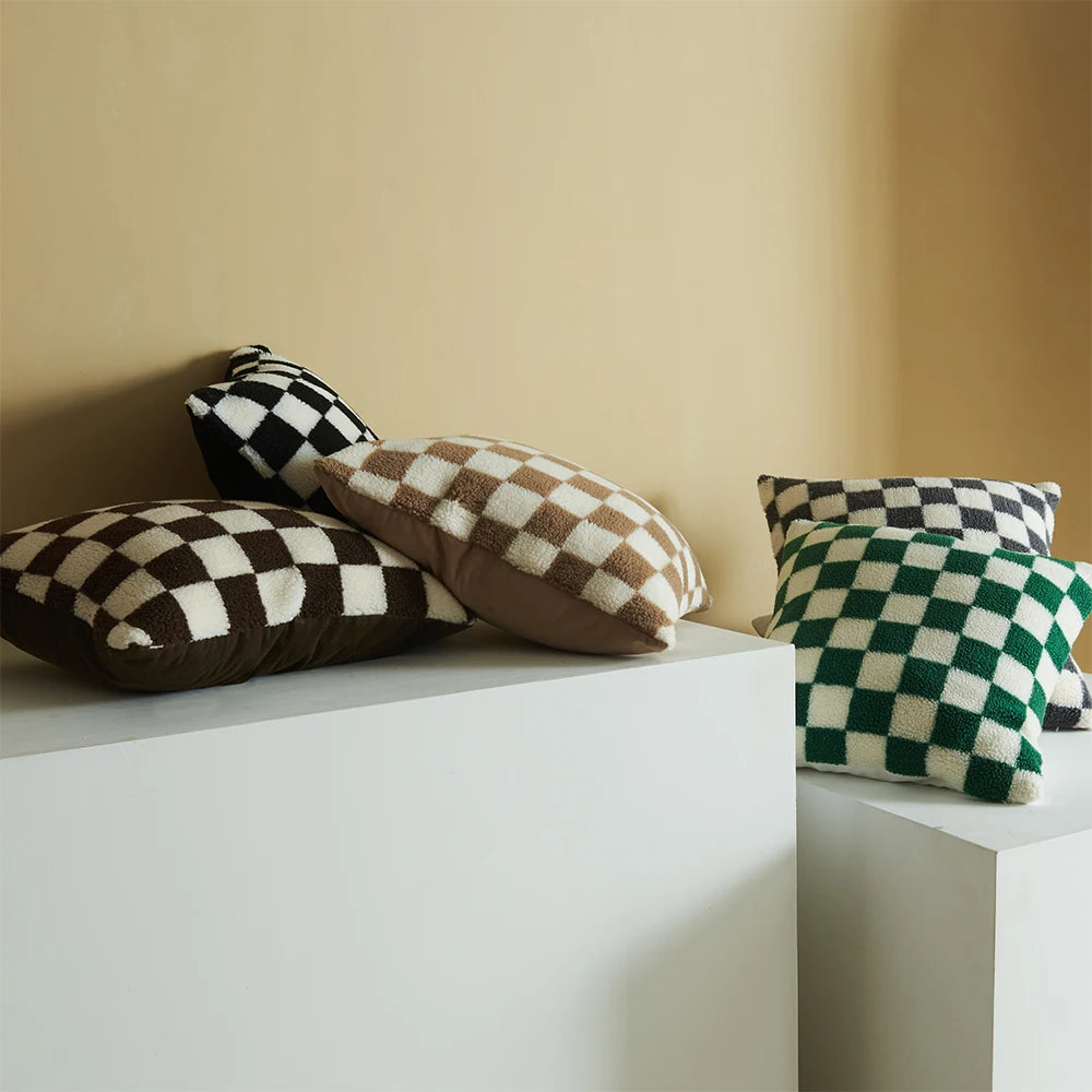 Checkered cushion covers - set of 2
