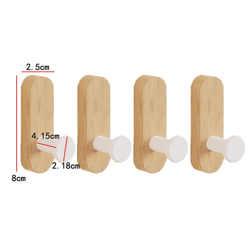 Pebble Shape Wooden Wall Hook