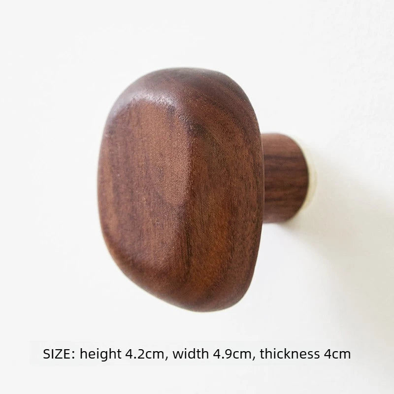Pebble Shape Wooden Wall Hook