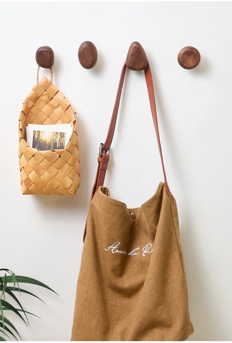 Pebble Shape Wooden Wall Hook