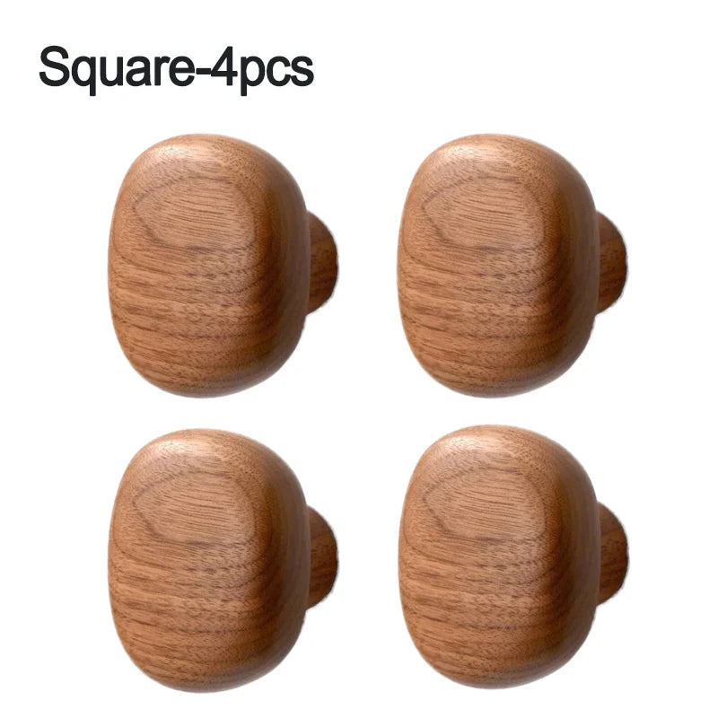 Pebble Shape Wooden Wall Hook