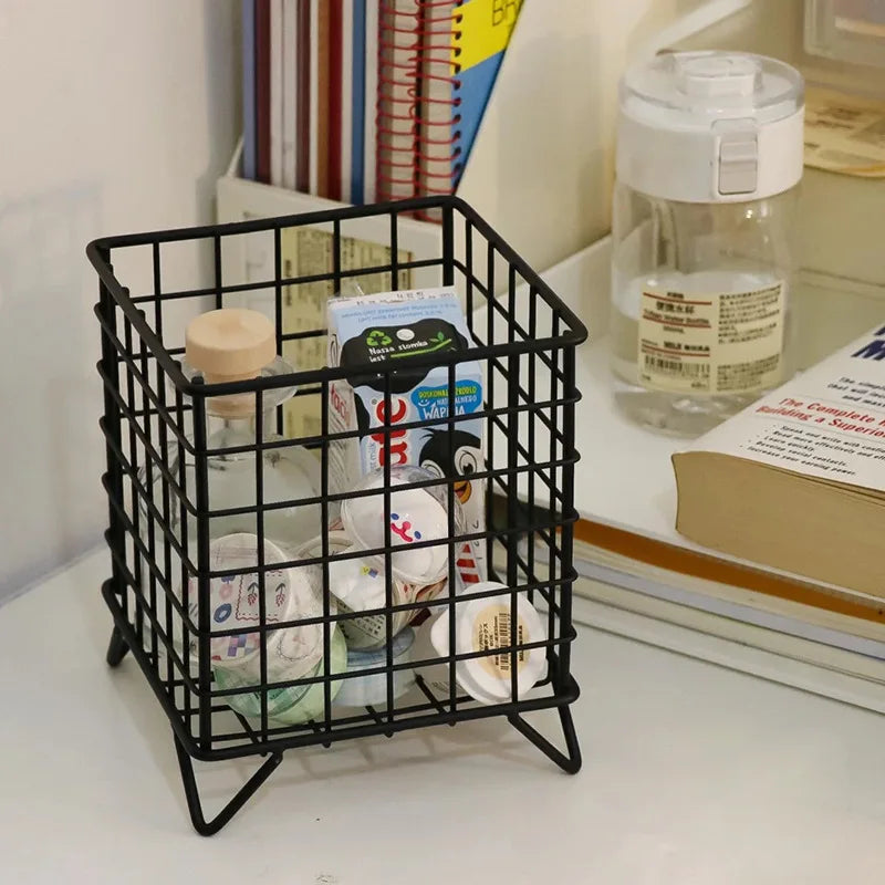 Wire storage basket