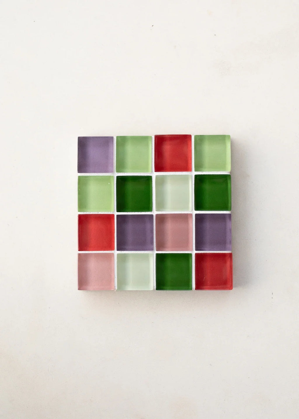 Mosaic glass style tile coaster